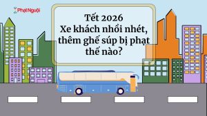 Tết 2026: Xe khách chở quá người, nhét ghế “súp” bị phạt bao nhiêu tiền?