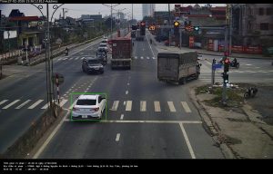 ô tô vượt đèn đỏ bị camera AI ghi hình dẫn đến phạt nguội