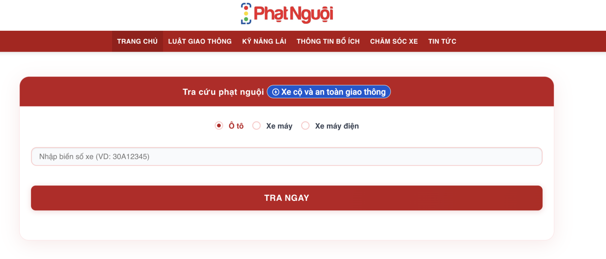 Tra cứu phạt nguội Tiền Giang nhanh chóng, chính xác trên website phatnguoi.com.vn