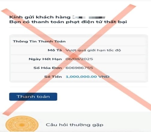 Nhiều đối tượng sử dụng website giả mạo để gửi thông báo phạt nguội nhằm lừa đảo người dân.