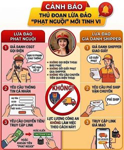 Cảnh báo thủ đoạn lừa đảo giả danh cơ quan chức năng thông báo phạt nguội