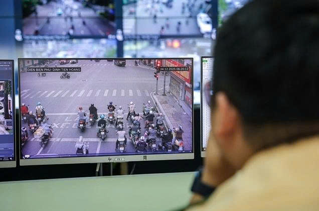 Hệ thống camera AI hoạt động 24/7 giúp phát hiện vi phạm giao thông và hỗ trợ xử lý phạt nguội hiệu quả. Ảnh: Nhật Thịnh