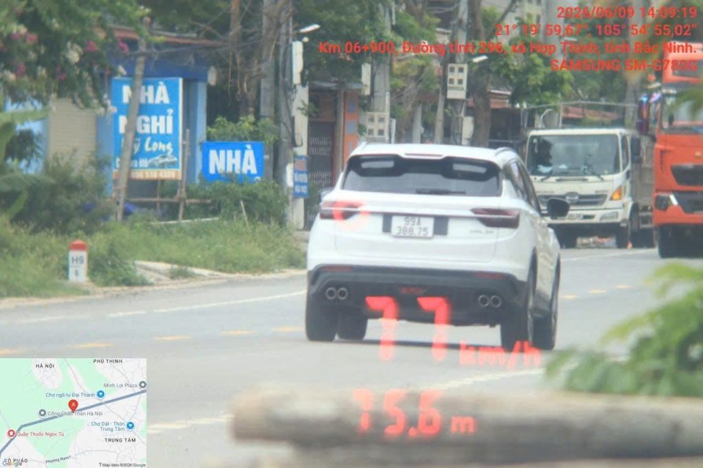 Ô tô bị phạt nguội tại Bắc Ninh